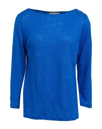 Purotatto Woman Sweater Blue Size 10 Linen