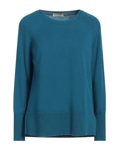 Purotatto Woman Sweater Blue Size 12 Cashmere
