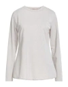 Purotatto Woman Sweater Grey Size 12 Modal, Polyester, Polyamide, Elastane In White