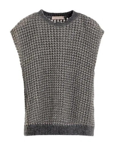 Purotatto Woman Sweater Grey Size 8 Cashmere, Silk, Metal