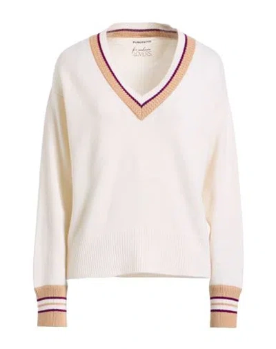 Purotatto Woman Sweater Ivory Size 8 Cashmere In Neutral