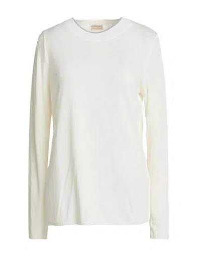 Purotatto Woman Sweater Ivory Size 8 Viscose, Modal, Wool, Merino Wool In White