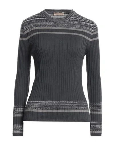 Purotatto Woman Sweater Lead Size 8 Wool In Grey