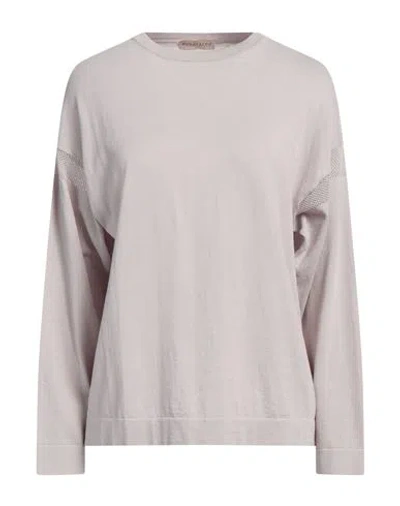 Purotatto Woman Sweater Light Grey Size 8 Cotton In Gray