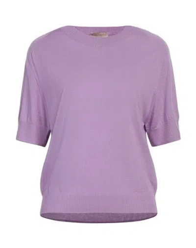 Purotatto Woman Sweater Mauve Size 6 Silk, Cashmere In Purple
