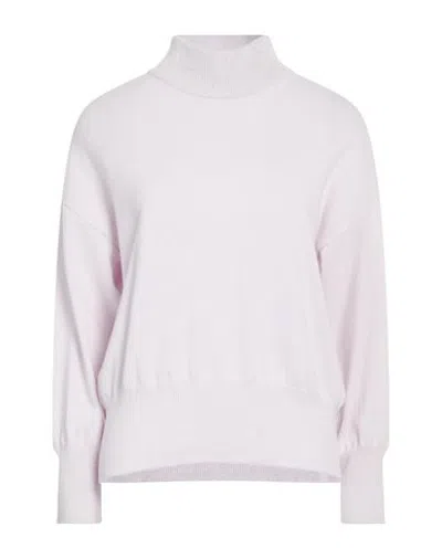 Purotatto Woman Sweater Lilac Size 4 Cashmere, Metal Fiber In White