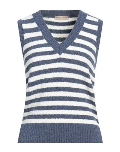 Purotatto Woman Sweater Navy Size 6 Cotton, Polyamide In Blue