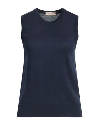 Purotatto Woman Sweater Navy Size 6 Silk, Cashmere