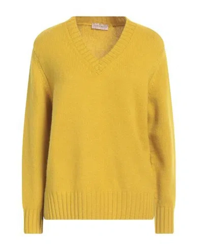 Purotatto Woman Sweater Ocher Size 12 Cashmere In Yellow