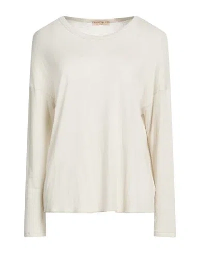 Purotatto Woman Sweater Off White Size 6 Viscose, Modal, Wool