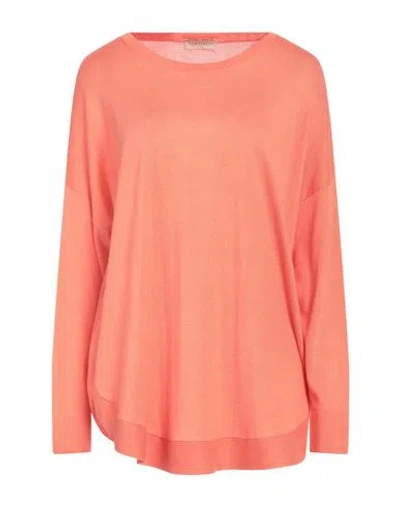 Purotatto Woman Sweater Salmon Pink Size 8 Silk, Cashmere