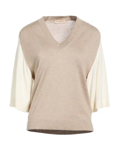 Purotatto Woman Sweater Taupe Size 8 Silk, Cashmere In Gray