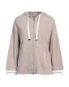 Purotatto Woman Sweatshirt Beige Size 8 Cotton In Beige