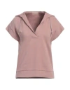 Purotatto Woman Sweatshirt Light Brown Size 6 Cotton In Beige