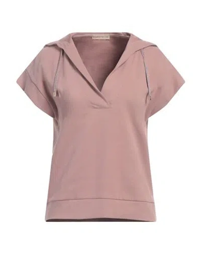 Purotatto Woman Sweatshirt Light Brown Size 6 Cotton In Beige