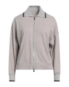 Purotatto Woman Sweatshirt Dove Grey Size 12 Cotton In Grey