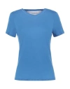 Purotatto Woman T-shirt Azure Size 10 Modal, Milk Protein Fiber In Blue