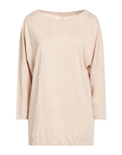 Purotatto Woman T-shirt Beige Size 4 Linen In Neutral