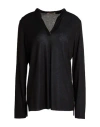 Purotatto Woman T-shirt Black Size 8 Modal, Cashmere