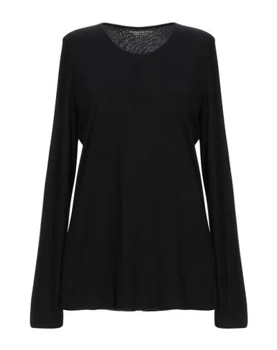 Purotatto Woman T-shirt Black Size L Modal, Cashmere