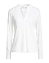 Purotatto Woman T-shirt Ivory Size 8 Modal, Cashmere In White