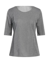 Purotatto Woman T-shirt Lead Size 6 Modal, Polyester In Grey