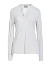 Purotatto Woman T-shirt Light Grey Size 2 Modal, Cashmere In Gray