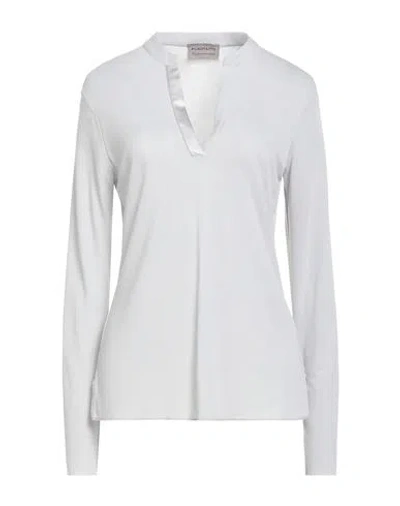 Purotatto Woman T-shirt Light Grey Size 2 Modal, Cashmere In Gray