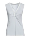 Purotatto Woman T-shirt Light Grey Size 6 Modal, Cashmere In Grey