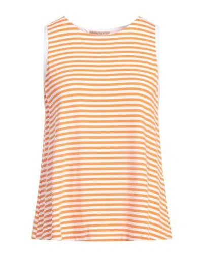 Purotatto Woman T-shirt Orange Size 6 Viscose, Elastane