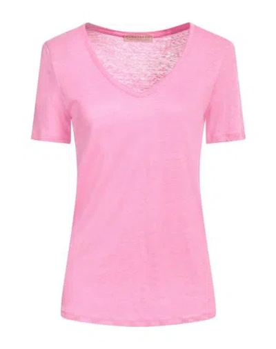 Purotatto Woman T-shirt Pink Size 6 Linen