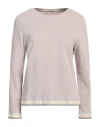 Purotatto Woman T-shirt Taupe Size 10 Cotton In Grey