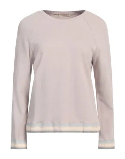 Purotatto Woman T-shirt Taupe Size 10 Cotton In Grey