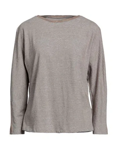 Purotatto Woman T-shirt Dove Grey Size 8 Cotton