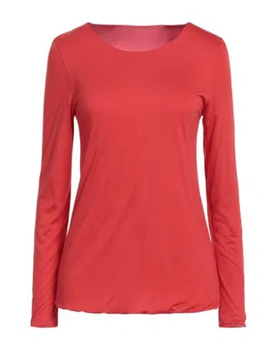 Purotatto Woman T-shirt Tomato Red Size Xs Modal, Milk Protein Fiber