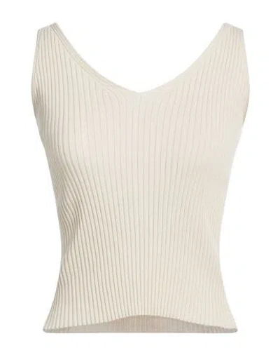 Purotatto Woman Top Beige Size 4 Cotton In Neutral