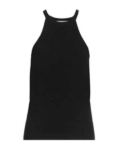 Purotatto Woman Top Black Size 10 Wool, Cashmere