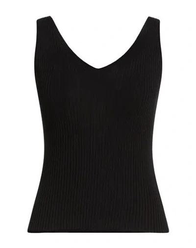 Purotatto Woman Top Black Size 12 Cotton