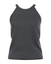 Purotatto Woman Top Charcoal Size 8 Wool, Cashmere In Gray