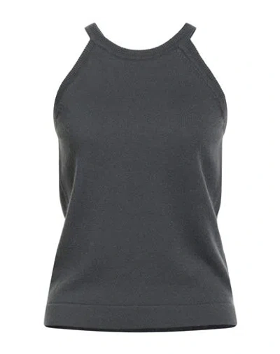 Purotatto Woman Top Charcoal Size 8 Wool, Cashmere In Gray