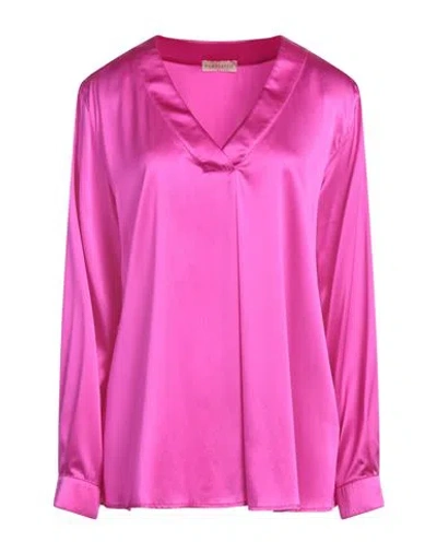 Purotatto Woman Top Plum Size 10 Silk, Elastane In Purple