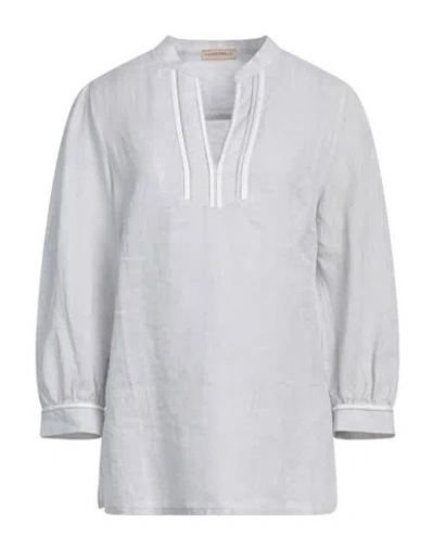 Purotatto Woman Top Light Grey Size 6 Linen