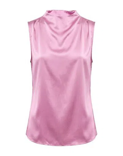 Purotatto Woman Top Mauve Size 2 Silk, Elastane In Pink