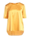 Purotatto Woman Top Marigold Size 4 Silk, Elastane In Yellow