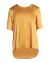 Purotatto Woman Top Marigold Size 4 Silk, Elastane In Yellow