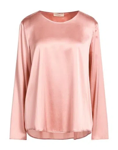 Purotatto Woman Top Pink Size 10 Silk, Elastane