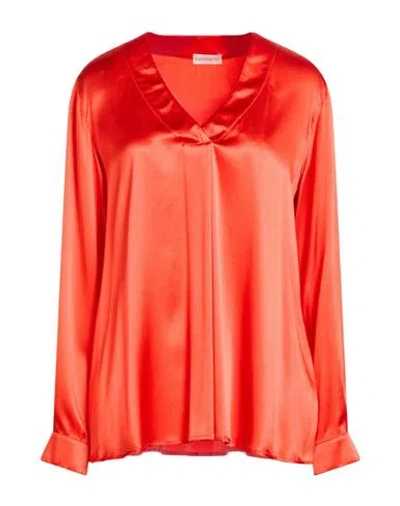Purotatto Woman Top Red Size 8 Silk, Elastane