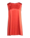 Purotatto Woman Top Tomato Red Size 8 Silk, Elastane