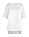 Purotatto Woman Top White Size 10 Silk, Elastane