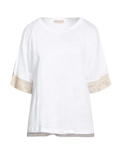 Purotatto Woman T-shirt White Size 10 Linen